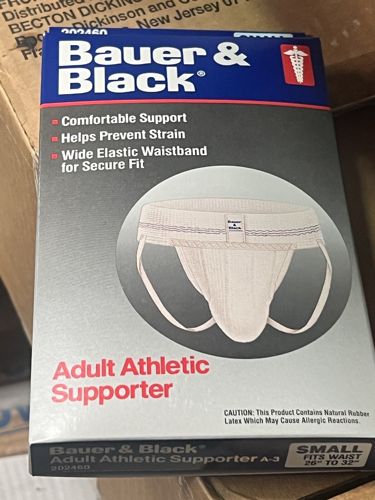 3M Bauer & Black Adult Athletic Supporter 202460 Small Jock Strap
