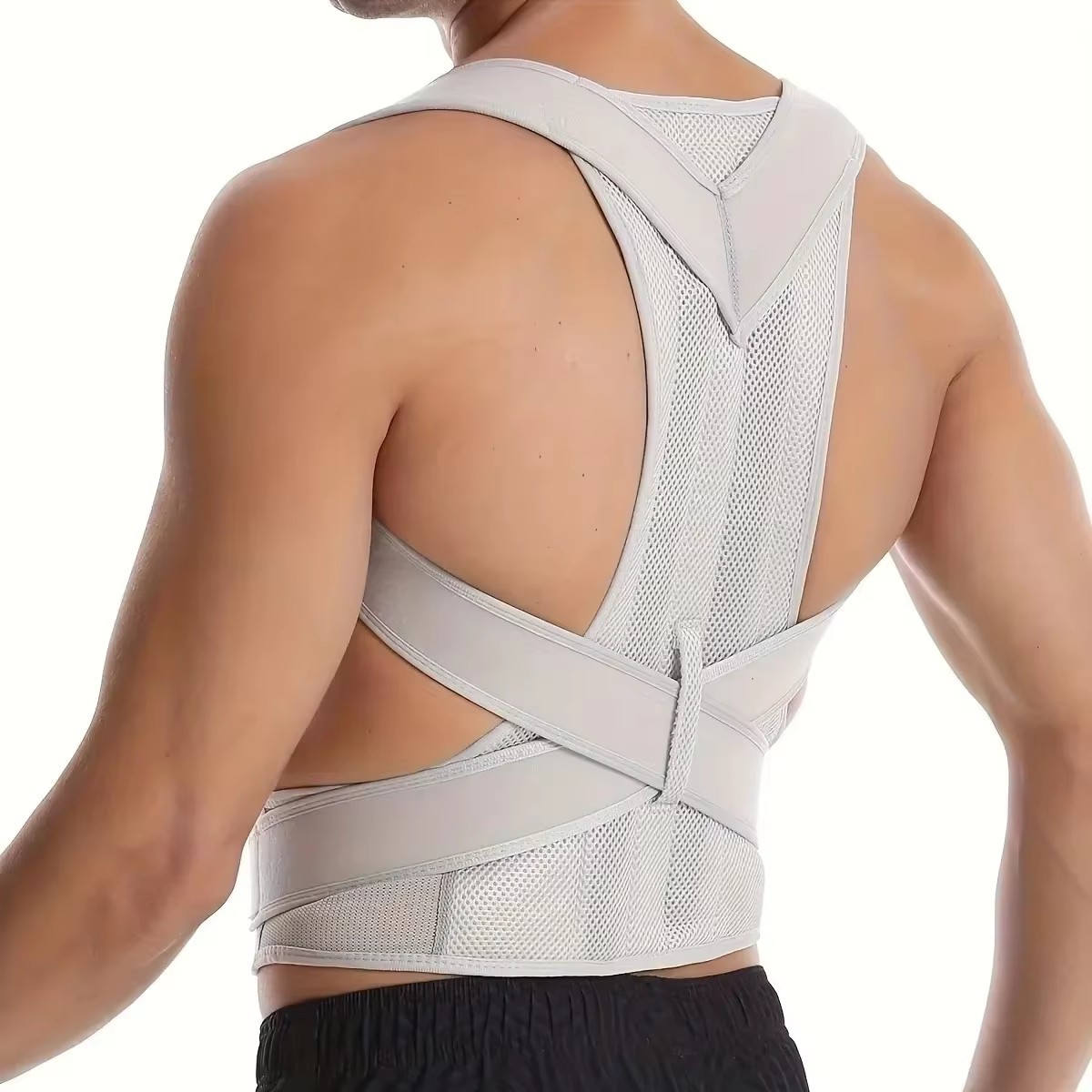Adjustable Back Support Belt Breathable Shoulder Strap Posture Support S-XXXL