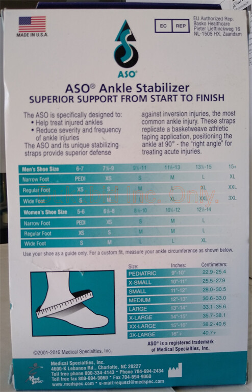 MedSpec ASO Ankle stabilizer