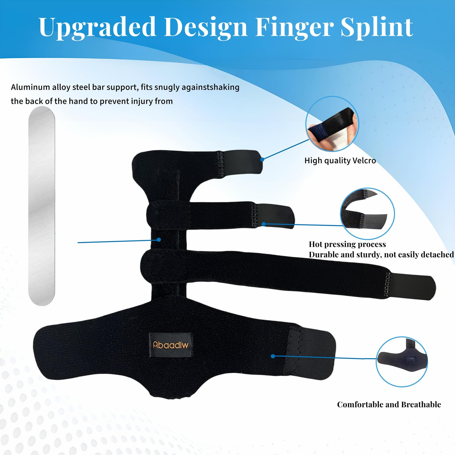 Trigger Finger Splint 2 Pcs, Adjustable Index Finger Splint, Finger Splint Middl