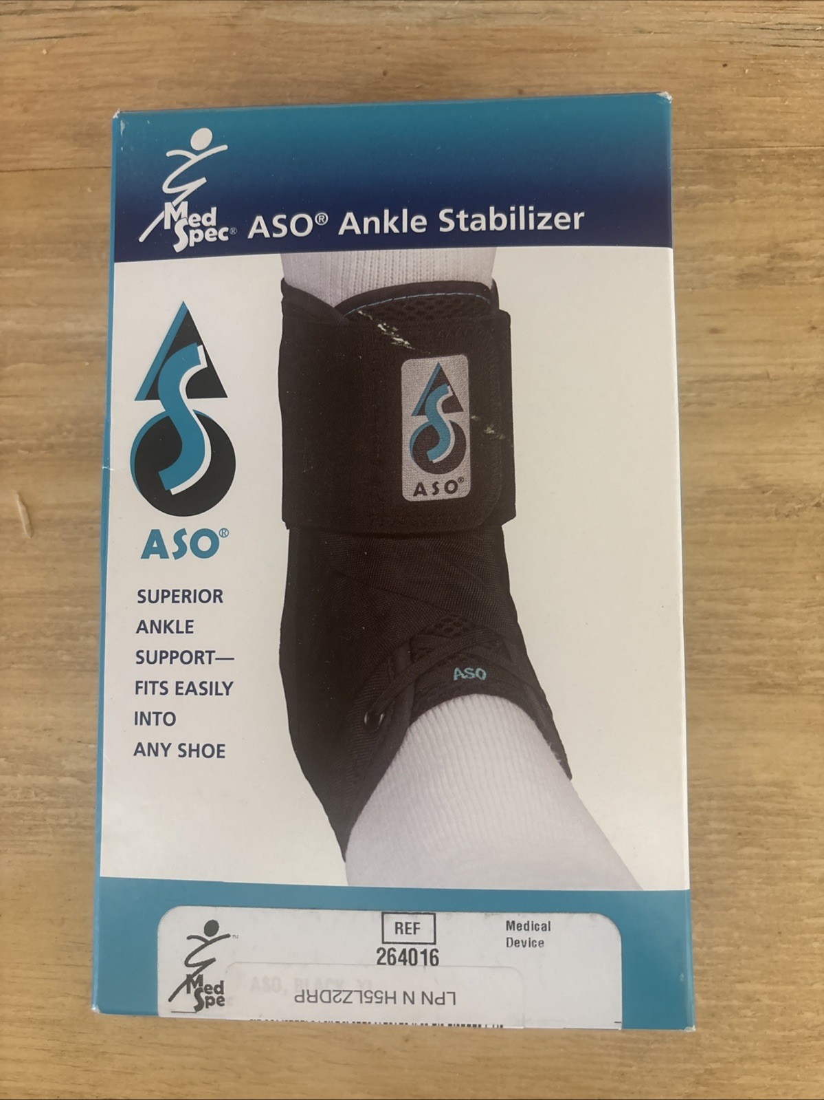 Med Spec ASO Ankle Stabilizer Brace w/Stays Black XL, Medical Device