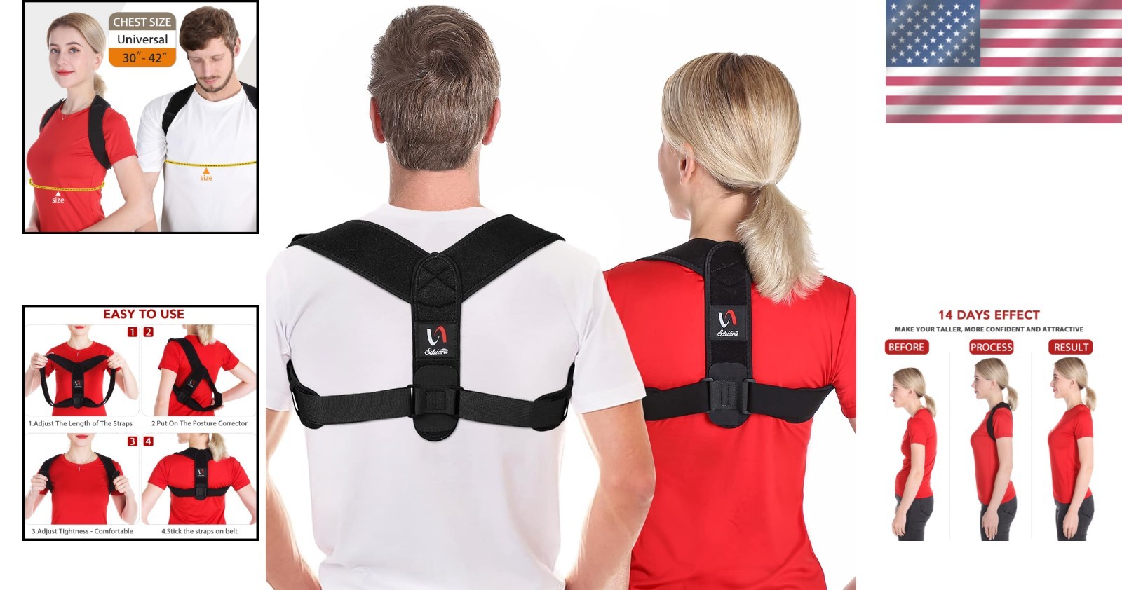 Medium Size Posture Corrector Brace | Supports Back, Neck, & Shoulders in Style