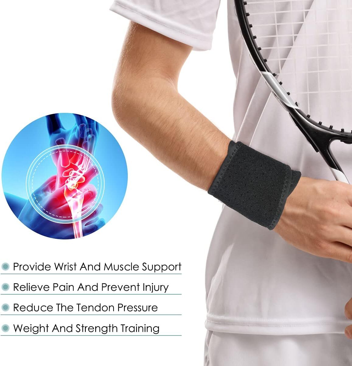 Right / Left Wrist Hand Brace Support Carpal Tunnel Sprain Arthritis Gym Sports