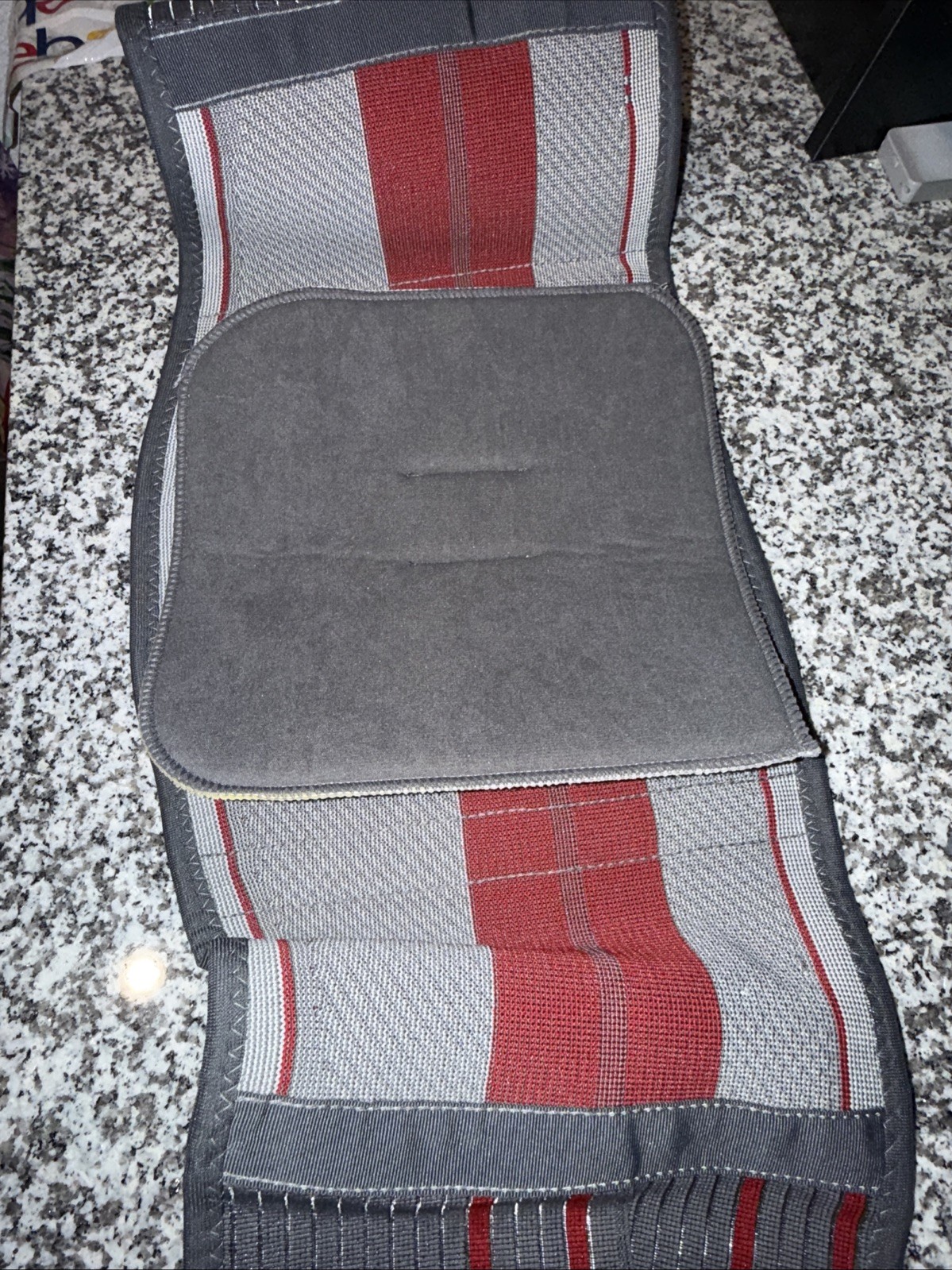 ORTONYX Gray/Red Ergonomic Design Lumbar Support Belt Sz. M-L KB724