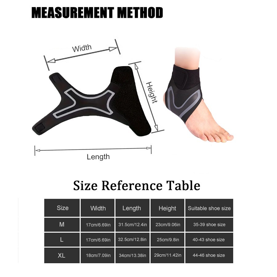 Ankle Brace Support Compression Sleeve Pain Relief Plantar Fasciitis Foot Wrap