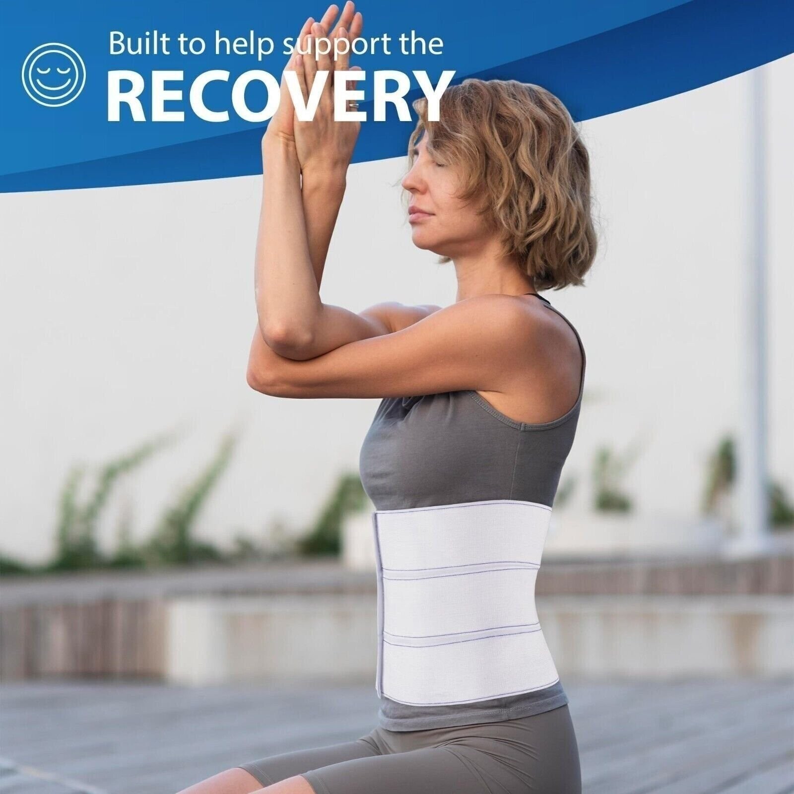 ORTONYX 9″ 3-panel Abdominal Binder for Men and Women/Postpartum Post-operative