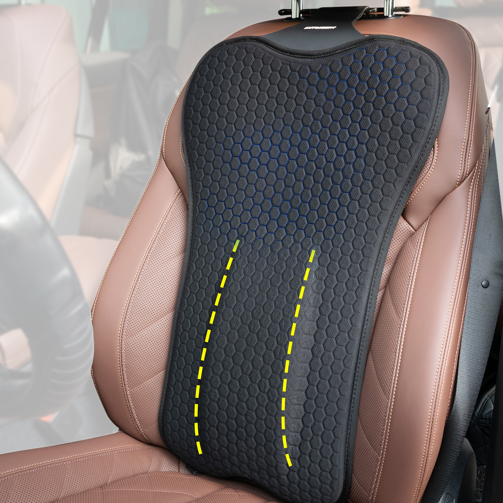 Gel Breathable Lumbar Support Cushion for Seat Back Chair Car Pillow Pain Relief