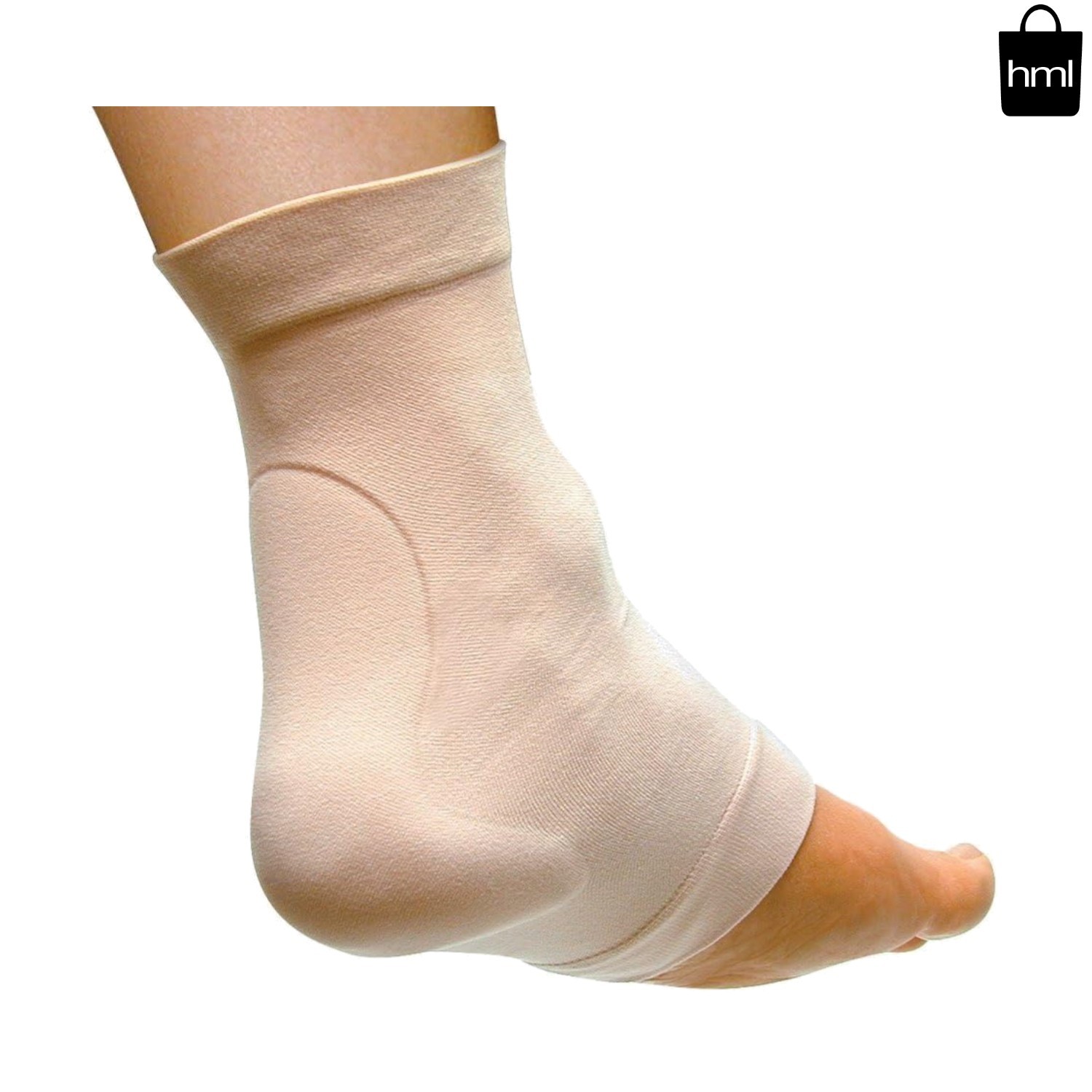 White Visco-Gel Achilles Protection Sleeve – Large, Cushioned Support for Adults