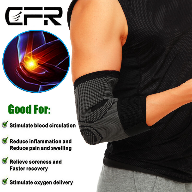 Compression Elbow Sleeve Brace Support Arthritis Tendonitis Pain Relief Wrap US