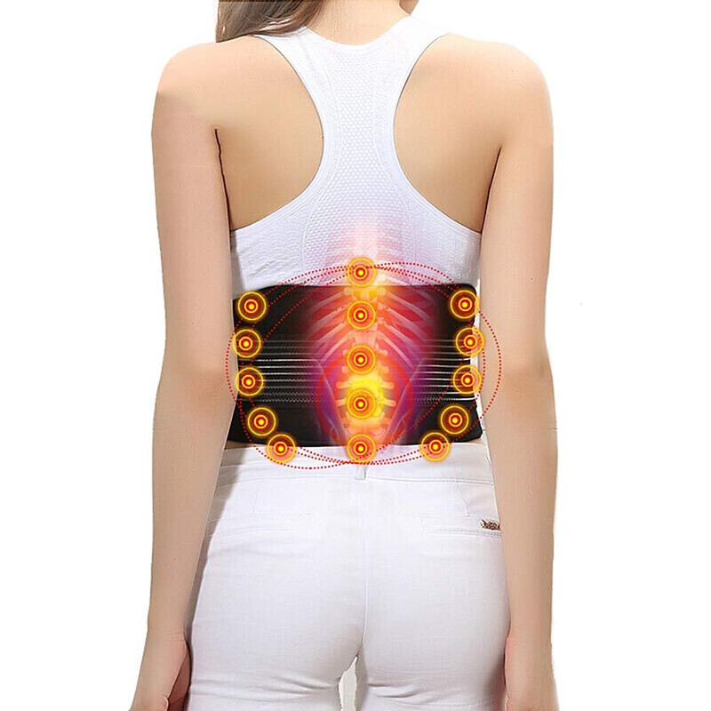 2Pcs Lower Back Brace Pain Self Heating Belt Lumbar Support Belt Gym