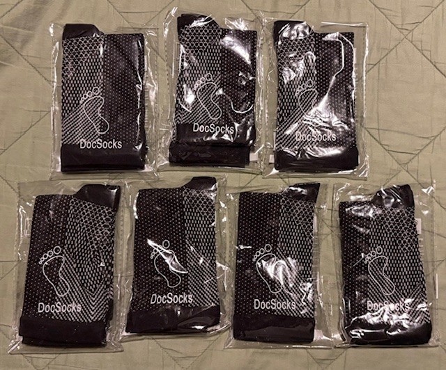 Doc Socks Compression Socks Ankle Sleeves Black One Size Fits Most NEW!