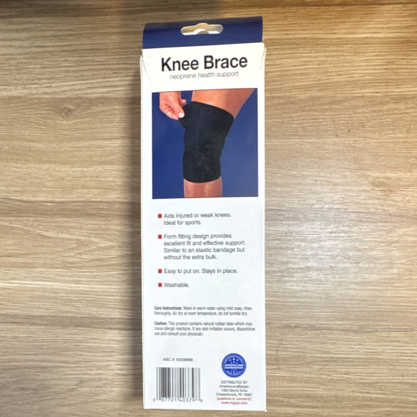 Good Neighbor Pharmacy Neoprene Knee Brace Adjustable Compression Black
