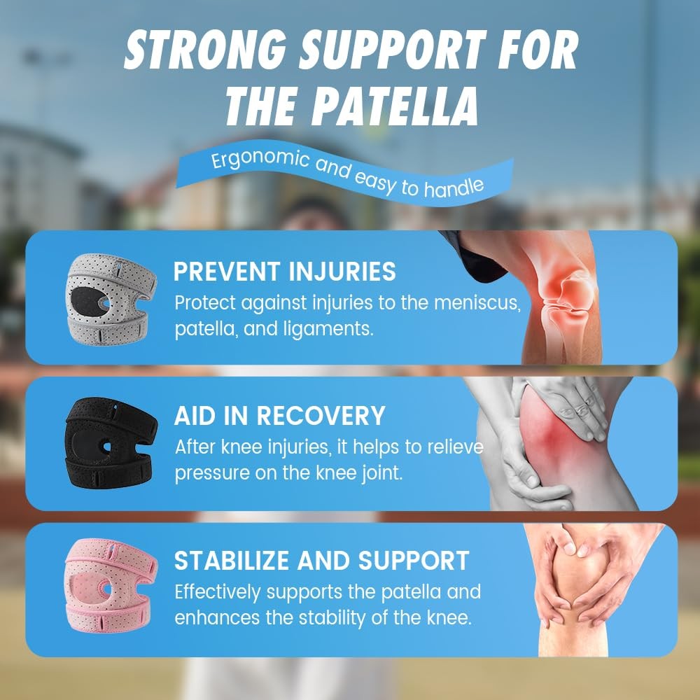 Knee Brace Support Neoprene Patella Stabilizing Compression Straps Adjustable US