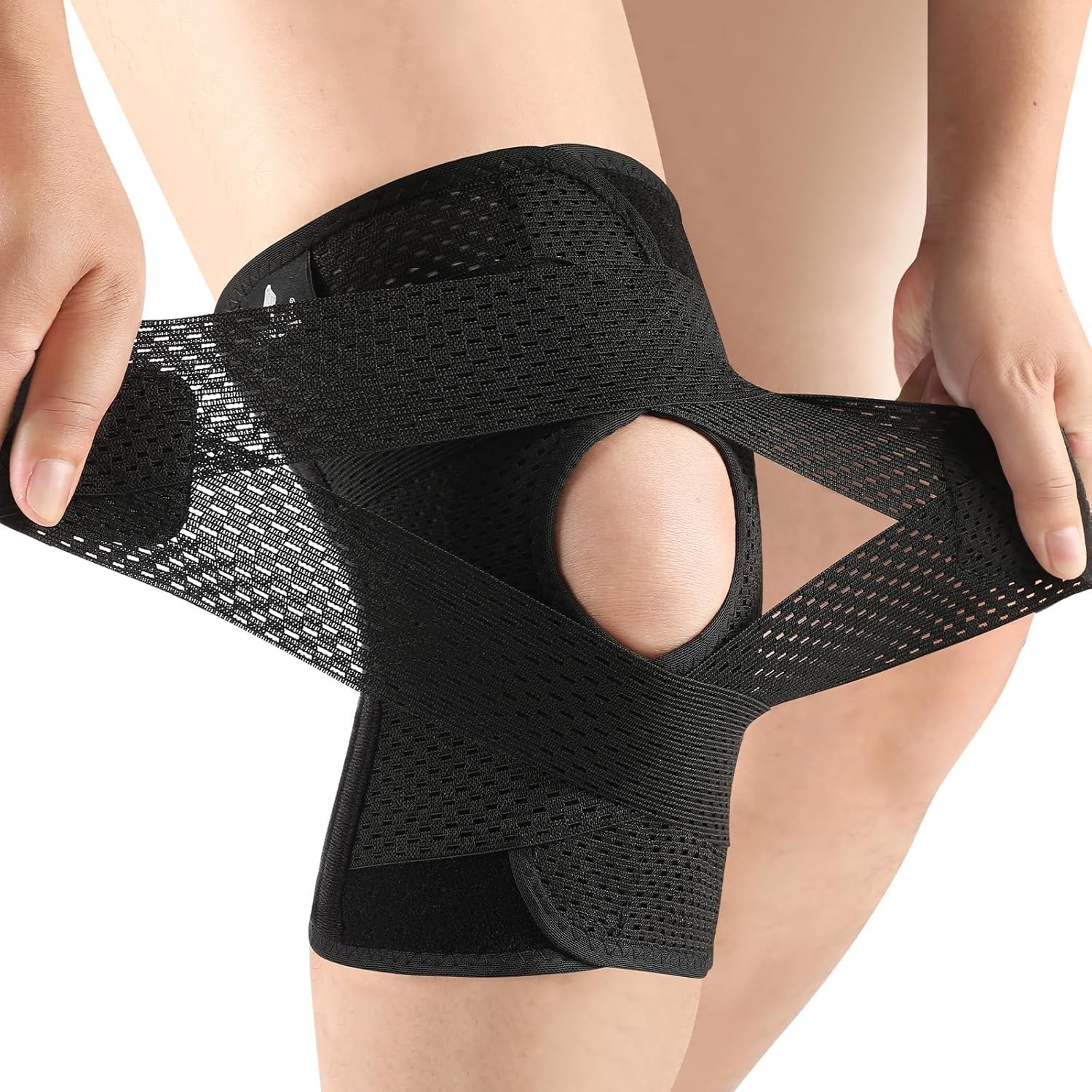 Ultra-Soft Knee Support Brace with Side Stabilizers – Pain Relief in Sports