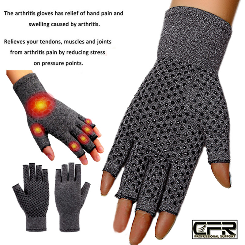 Copper Compression Gloves Carpal Tunnel Arthritis Pain Relief Therapeutic Braces