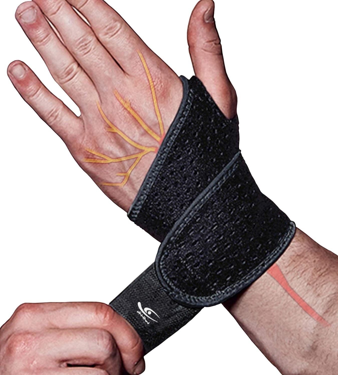 Durable Non-Slip Wrist Support Brace for Weightlifting & Carpal Tunnel Relief