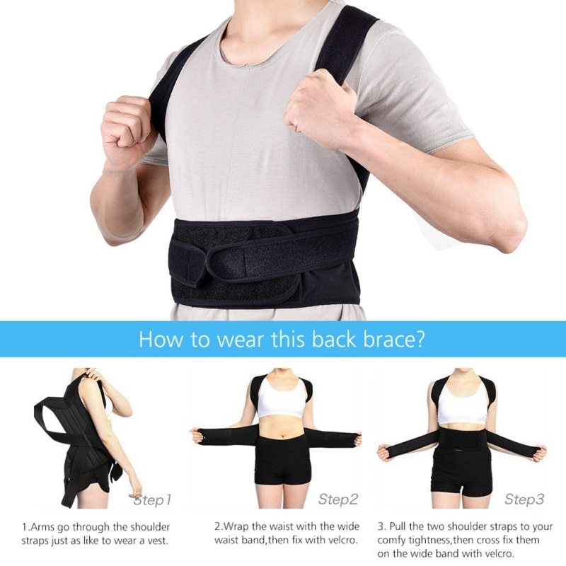 Spine Back Corset Posture Correction Steel Straps Babaka Posture Corrector Back