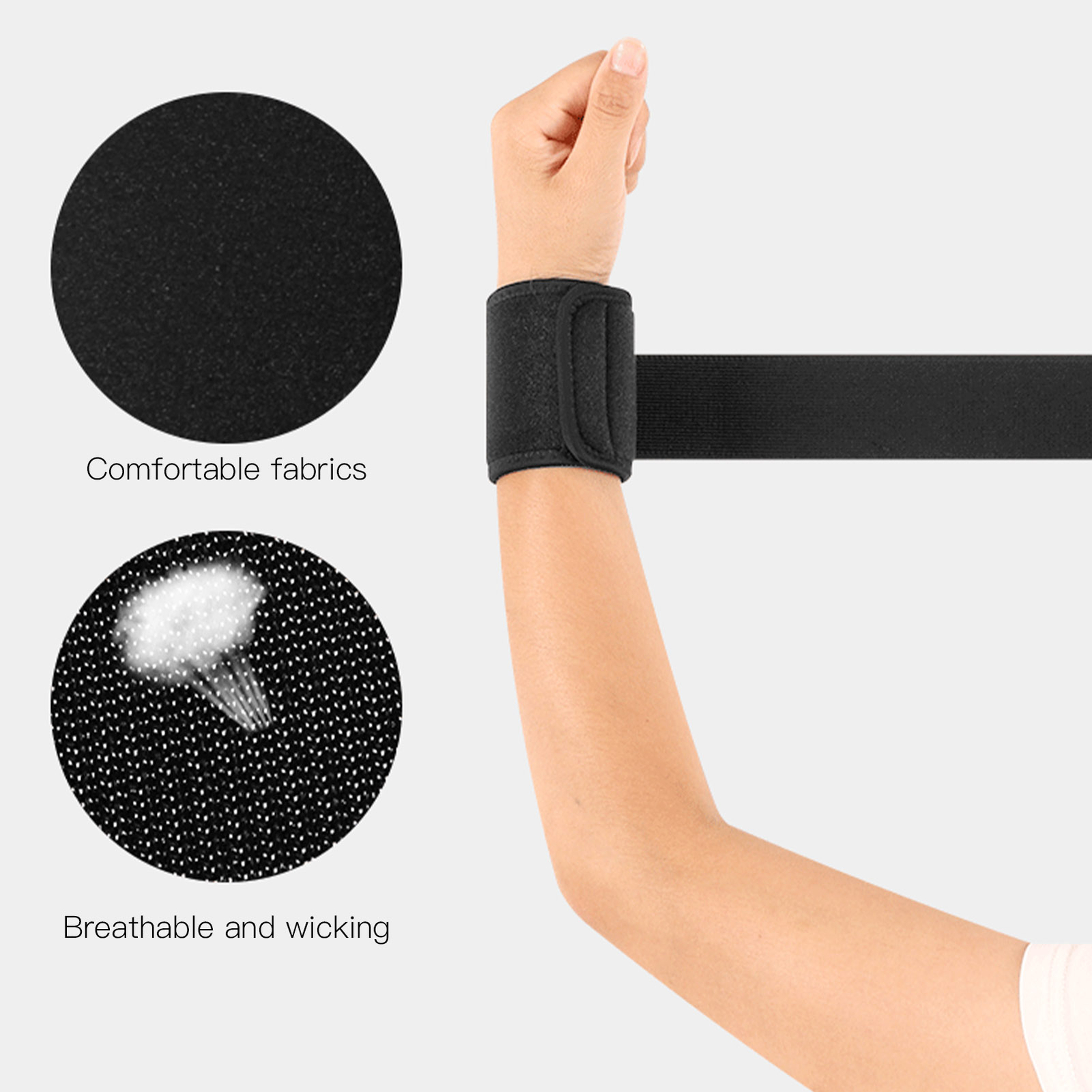 Compression Wrist Brace Elastic Weight Lifting Wrist Support Strap For Gym AP9