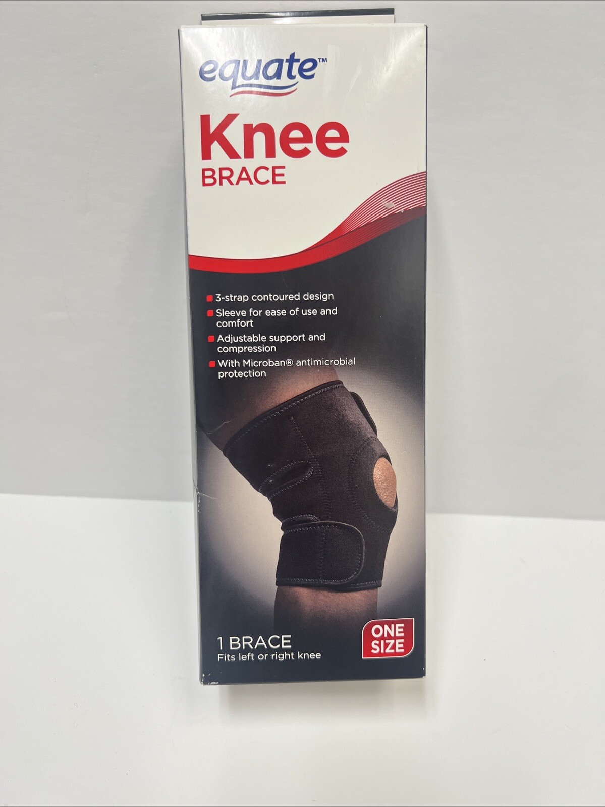 Equate Knee Brace with Microban Antimicrobial Protection, Adjustable Support