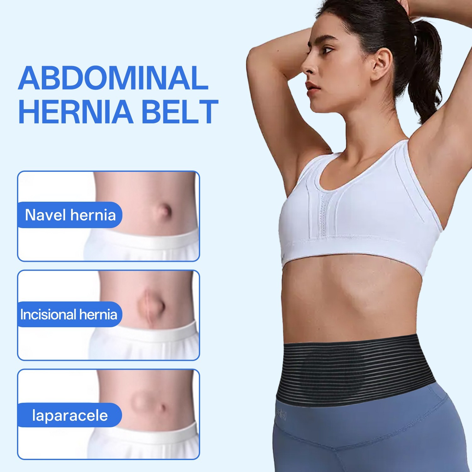 Umbilical Hernia Belt for Adults，abdominal support solution designed for Unisex