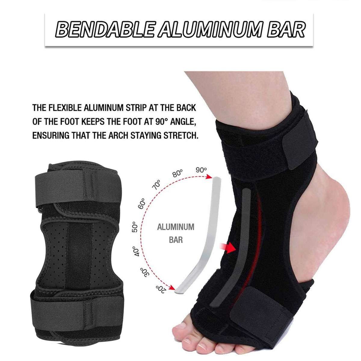 Night Splint Dorsal Foot Brace Plantar Fasciitis Drop Sprain Support Pain Relief