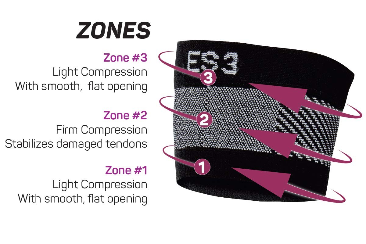 OS1st ES3 Elbow Bracing Sleeve (One Sleeve) for Tennis Elbow, Small, Black