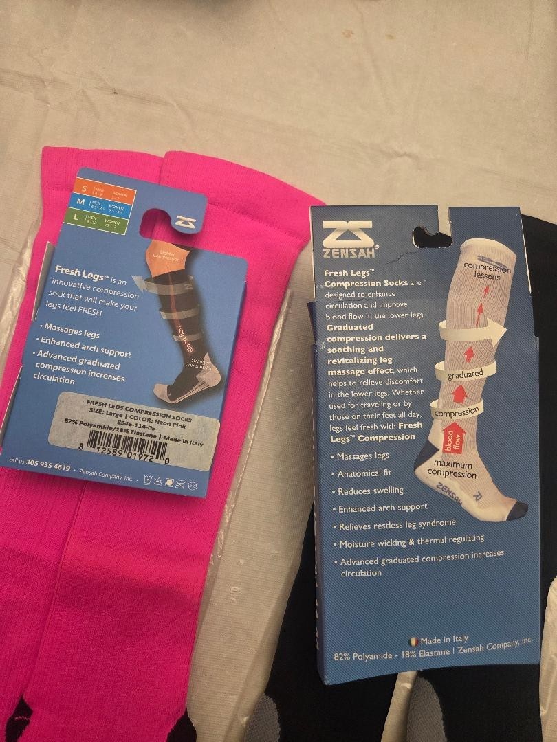 Zensah Fresh Legs Compression Socks Pick Size & Color