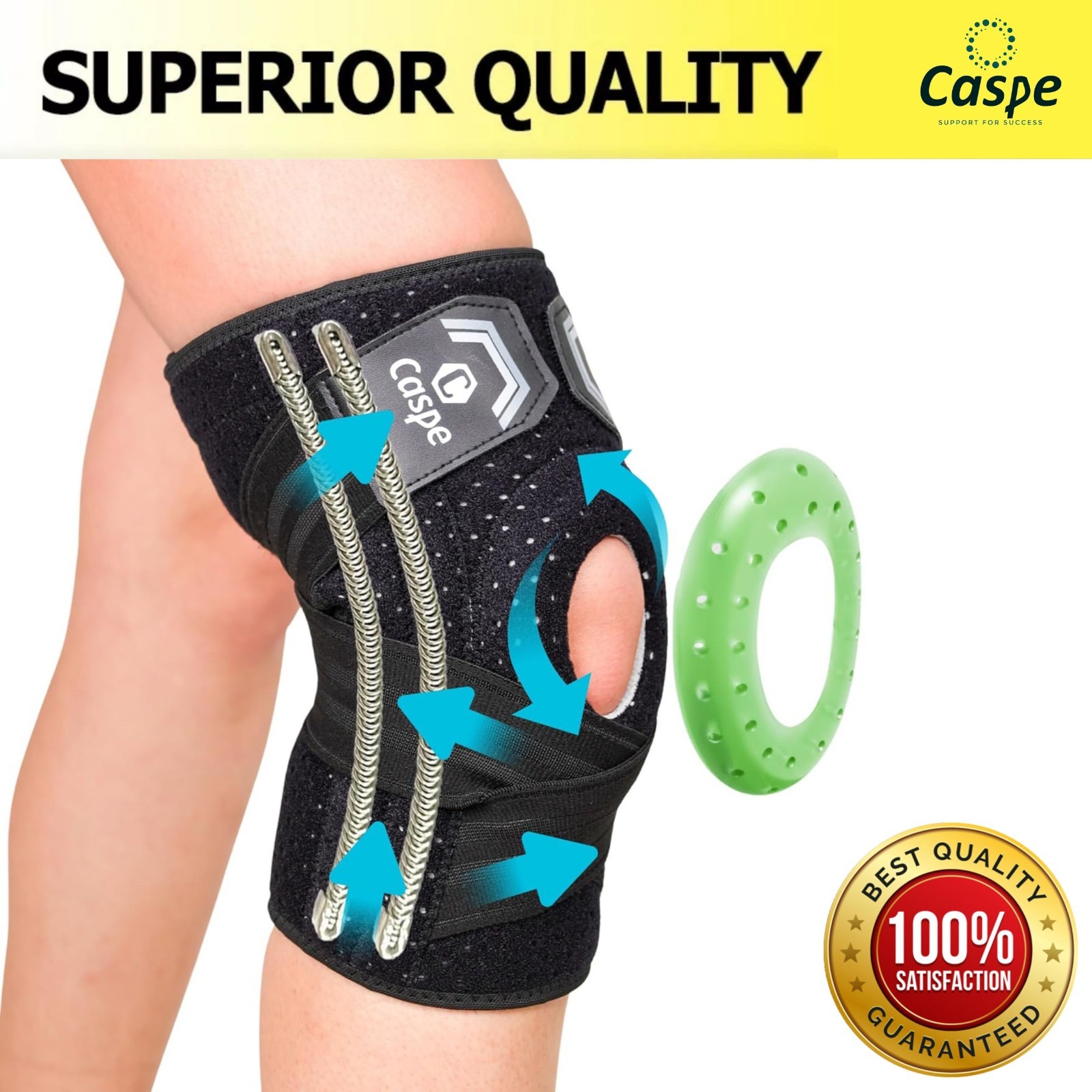 Knee Sleeve Compression Brace Support Meniscus Sport Joint Pain Arthritis Relief