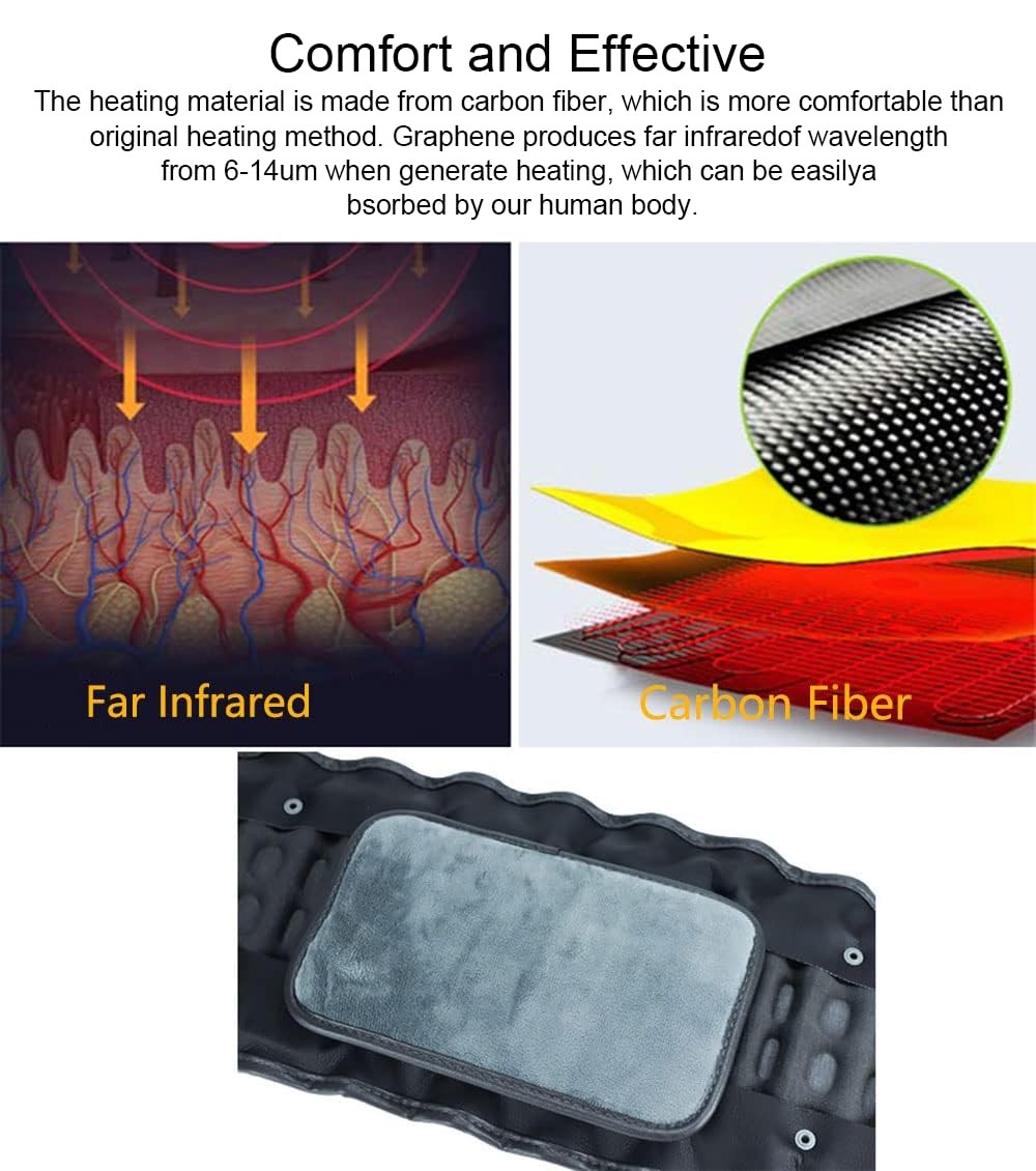 Cordless Heating Decompression Back Belt for Lower Back Pain Relief, Inflatable