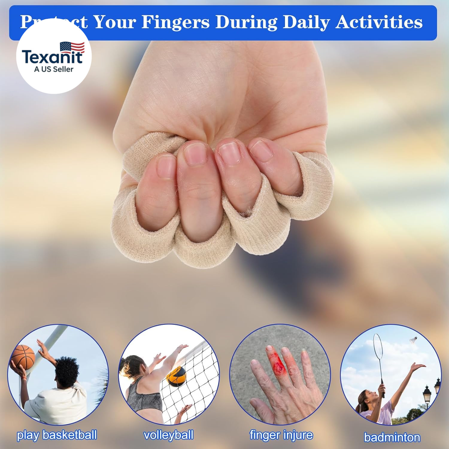 30Pcs Finger Sleeves for Arthritis,Elastic Finger Compression Sleeve for Swellin