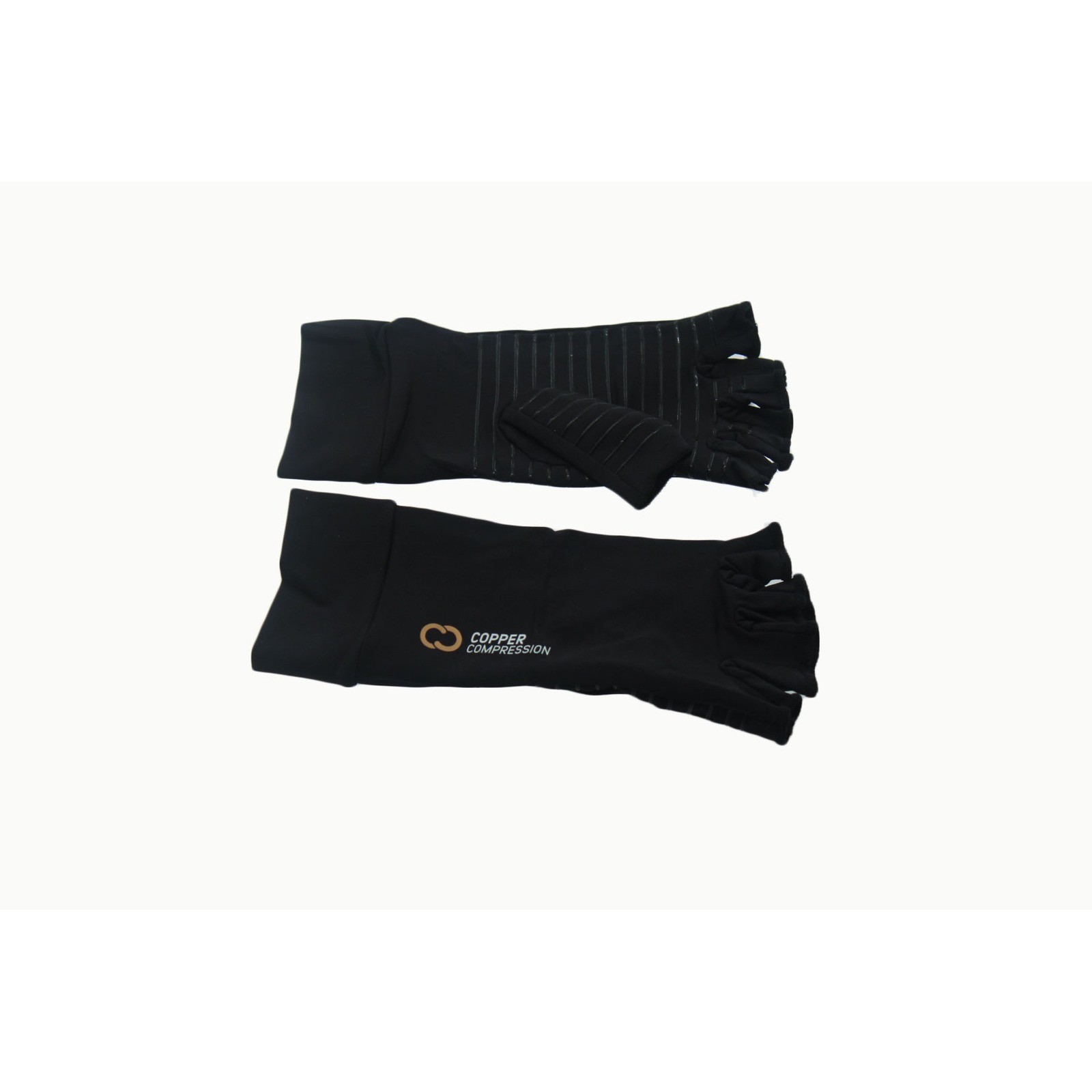 Copper Compression Half Finger Gloves Arthritis Carpal Tunnel Relief Black