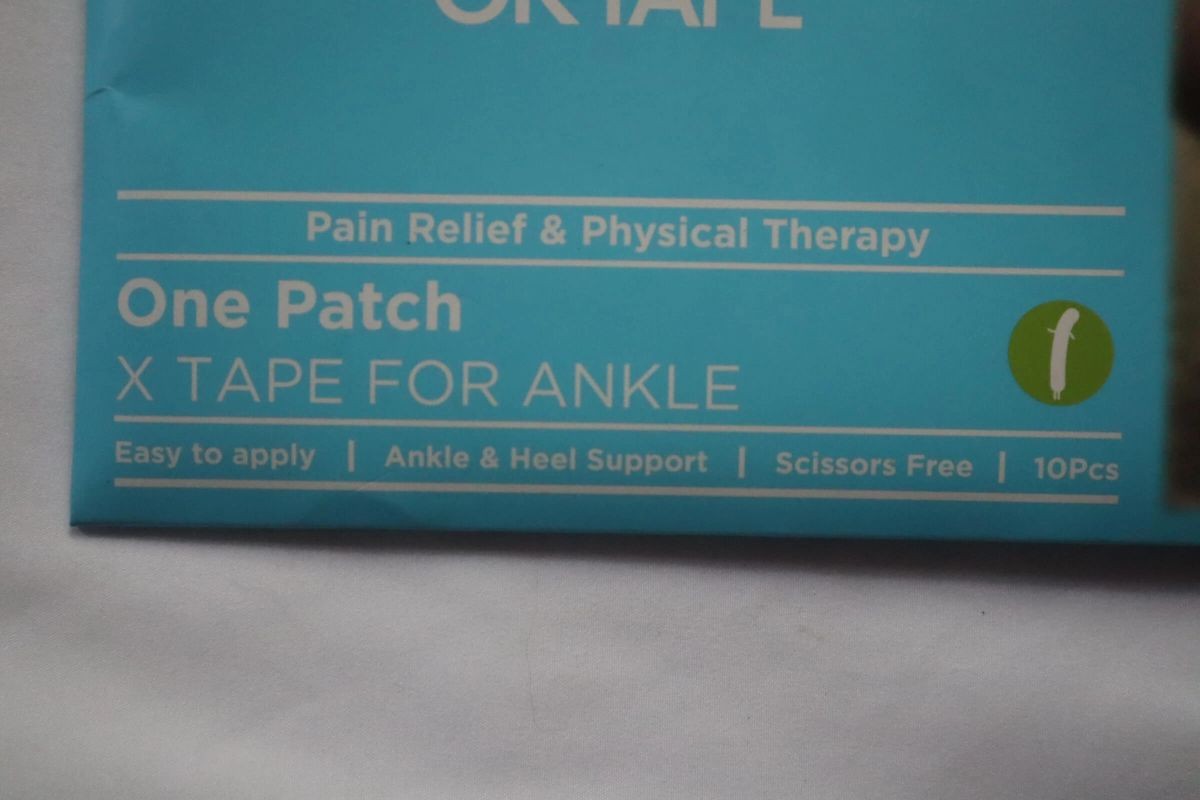 OK TAPE Kinesiology Tape for Ankle – 10 Precut Strips 9.8in x 4in BEIGE