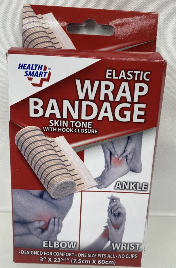 Health Smart 3” x 23-5/8” Bandage HS-01413 Wrist Ankle Elbow Elastic Wrap NEW