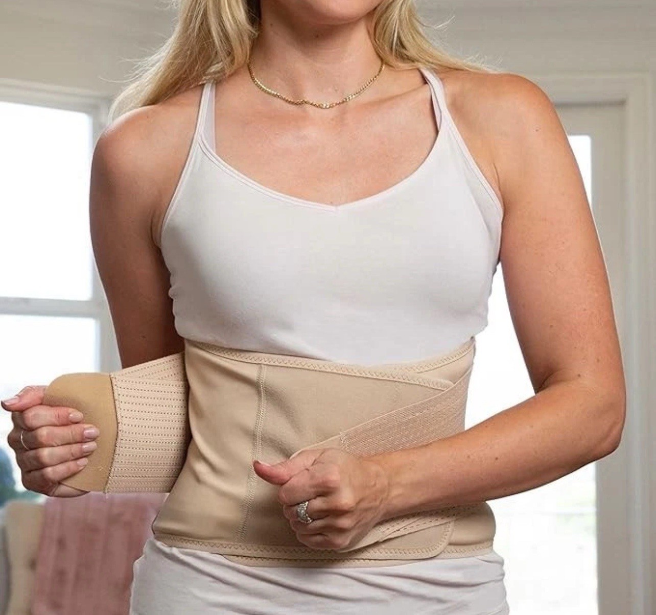 Copper Infused Fit Core/Waist Shaper Back Support S/M 26″-34″ Beige