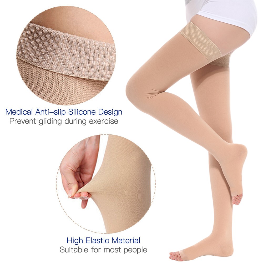 Varicose Veins Compression Graduated Support Prevent Thigh High Socks Stockings