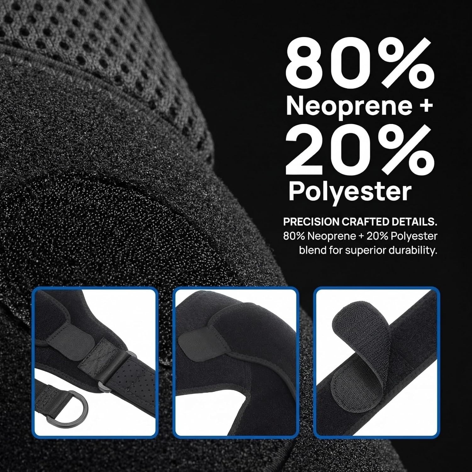 SHOULDER BRACE ROTATOR CUFF PAIN RELIEF SUPPORT ADJUSTABLE SLEEVE WRAP