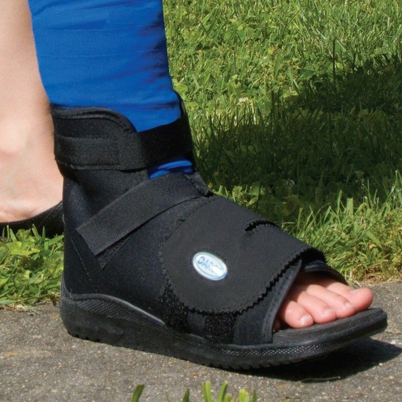 DARCO SLIMLINE CAST BOOT Shoe Black Square Toe ALL SIZES Post-Op [Medical Boot]