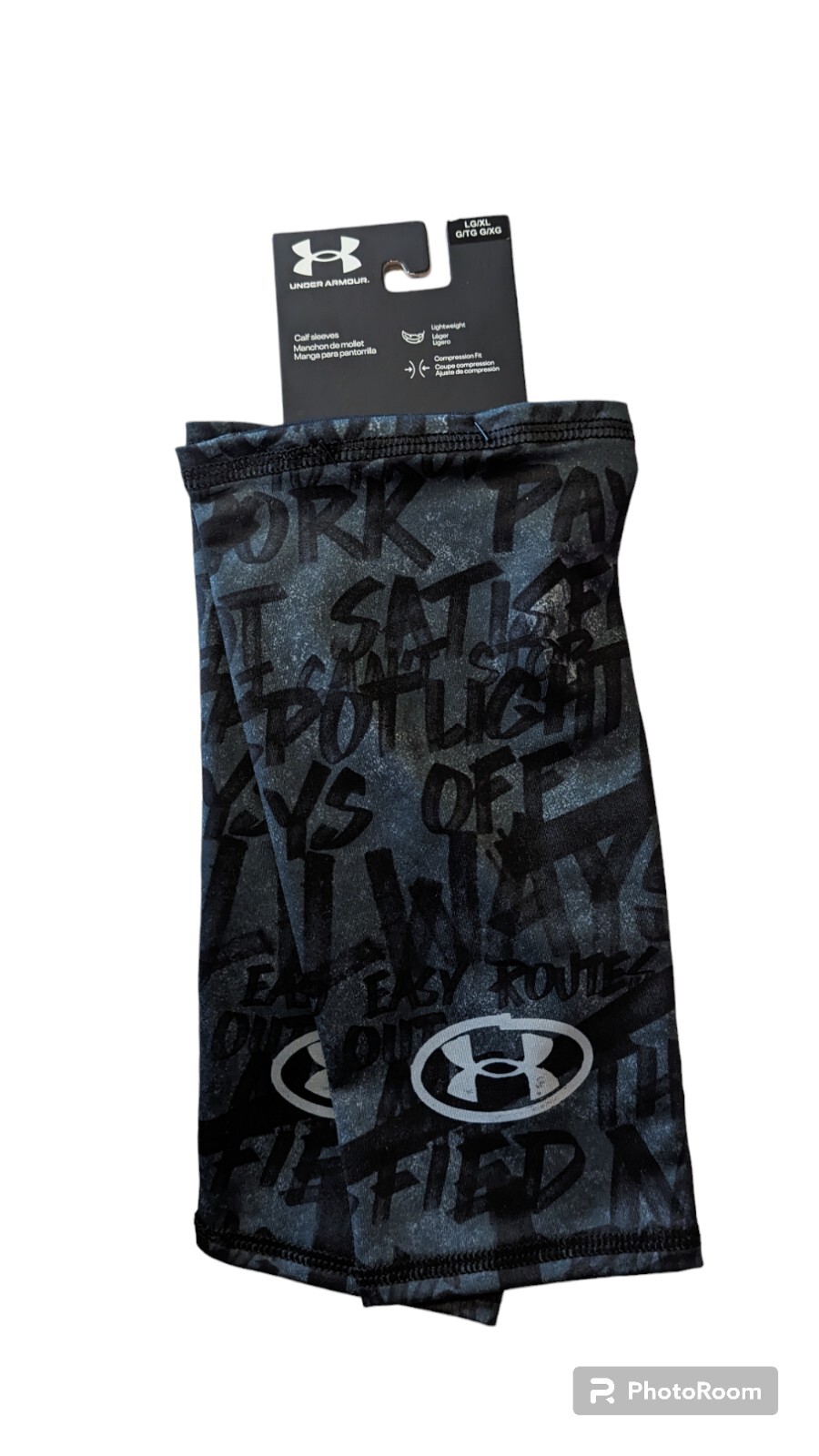 Under Armour Calf Compression Sleeves Unisex Size L/XL Black