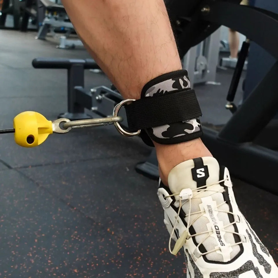 Adjustable Padded Ankle Wrist Cuffs Padded Straps D-Ring Glute Kickback