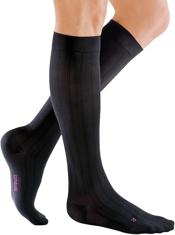 Mediven Men Classic Knee Hi Medical Compression Socks 30-40 IV Closed Toe Black