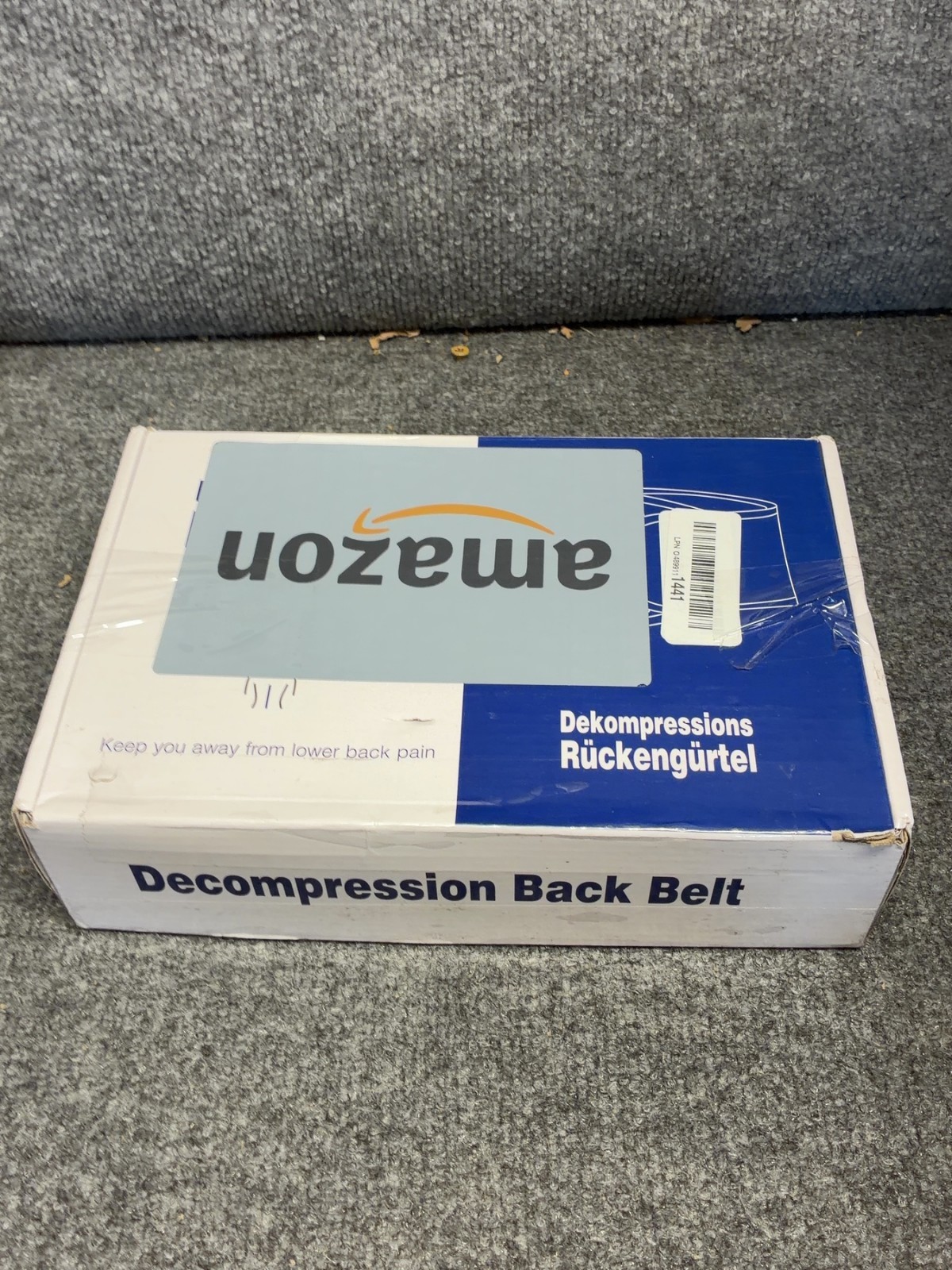 6xigouma Decompression Back Belt with Electric Pump Lumbar Support Traction Blue