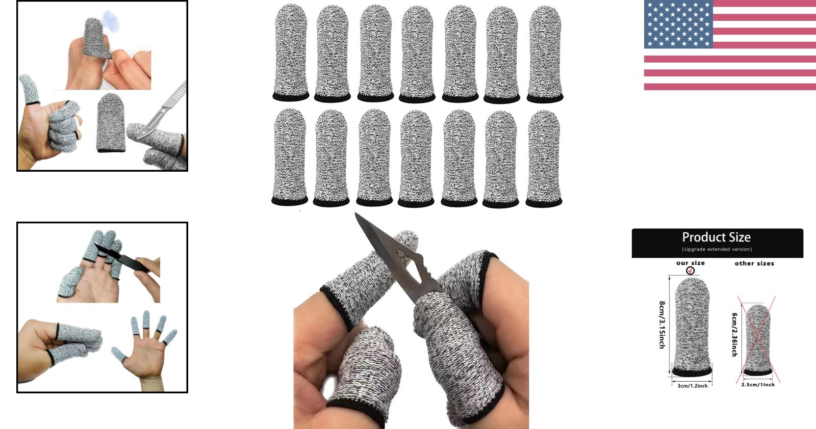 14pcs Cut-Resistant Finger Cots – Reusable Anti-Cut Protectors for All Tasks
