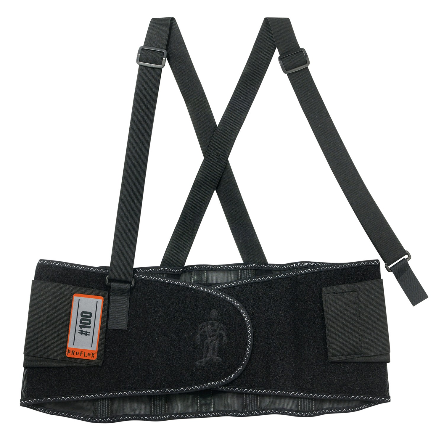 Ergodyne 11387 ProFlex 100 Spandex Back Brace for Lower Back, Adjustable,