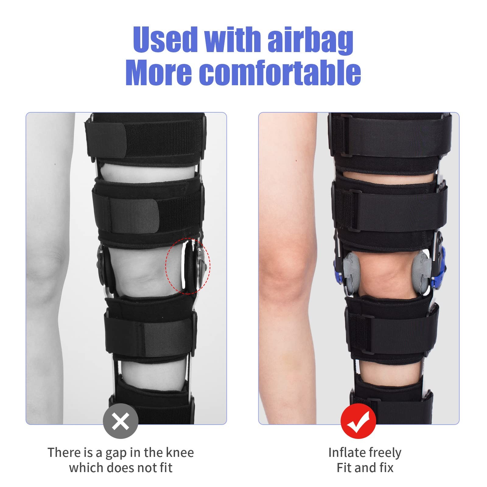 Hinged ROM Knee Brace Post Op Knee Brace Adjustable Knee Immobilizer Support …