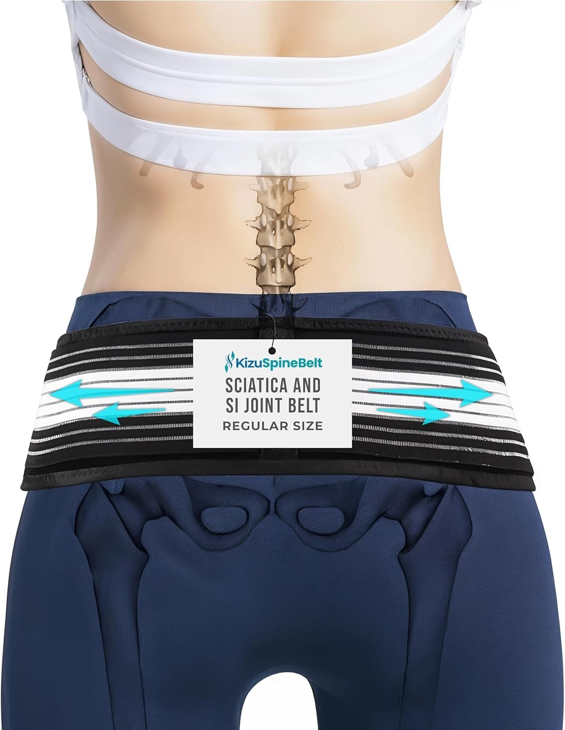 Sleek Kizu Low-Profile SI Joint Support Belt – Adjustable Sciatica Pain Relief