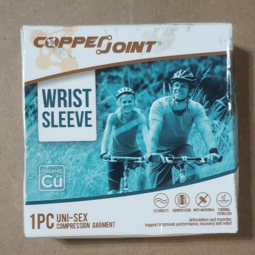 NEW CopperJoint Wrist Sleeve Compression Garment Black (Small / Left) Free Ship