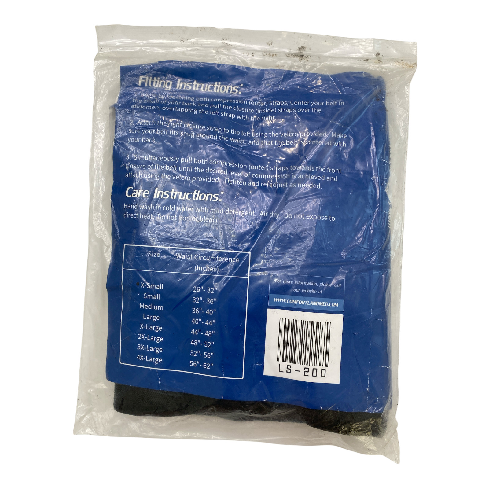 Comfortland Unisex Adult Deluxe Lumbar Sacral Support Brace XS