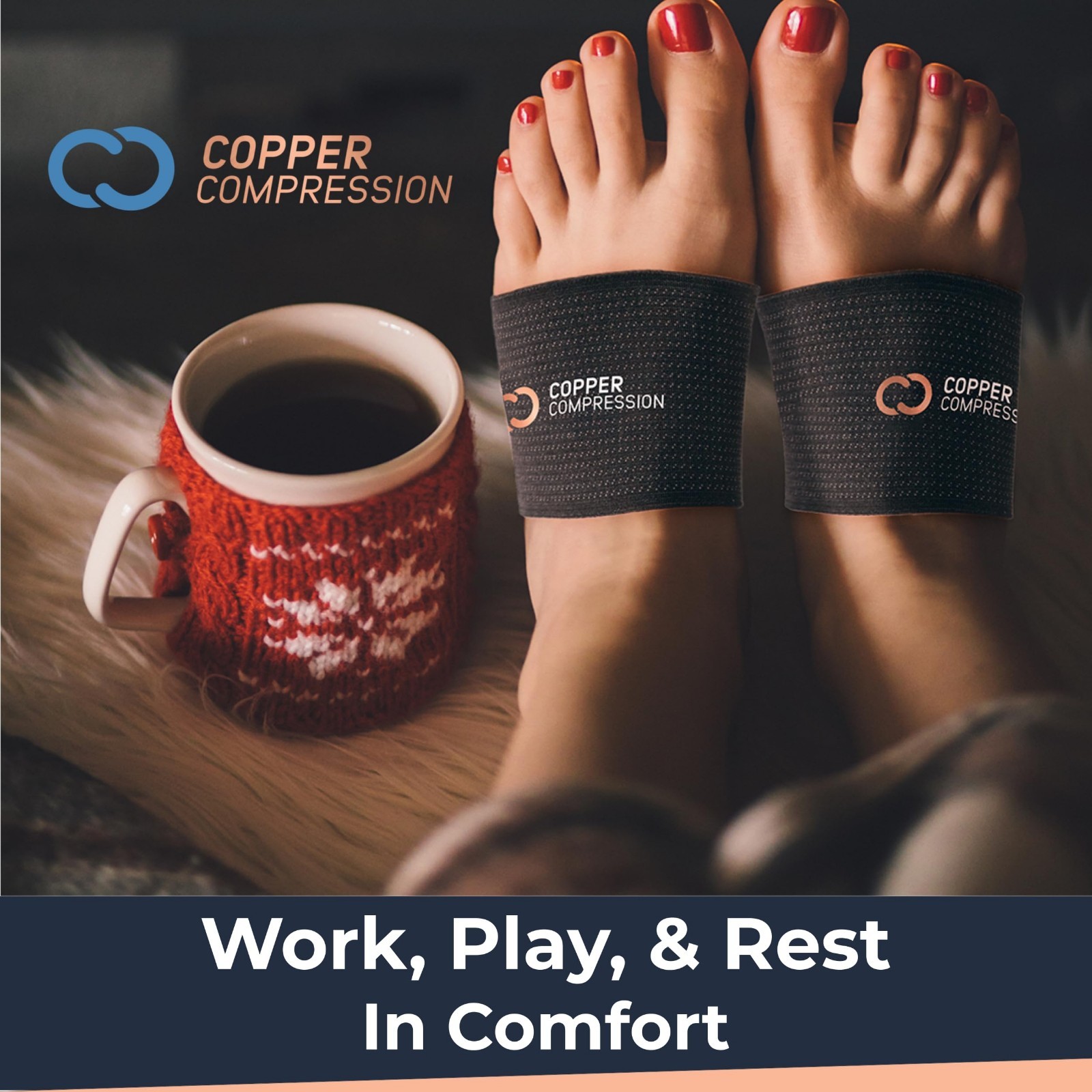 Padded Arch Support Sleeves for Plantar Fasciitis Relief, Flat Feet & High Arche