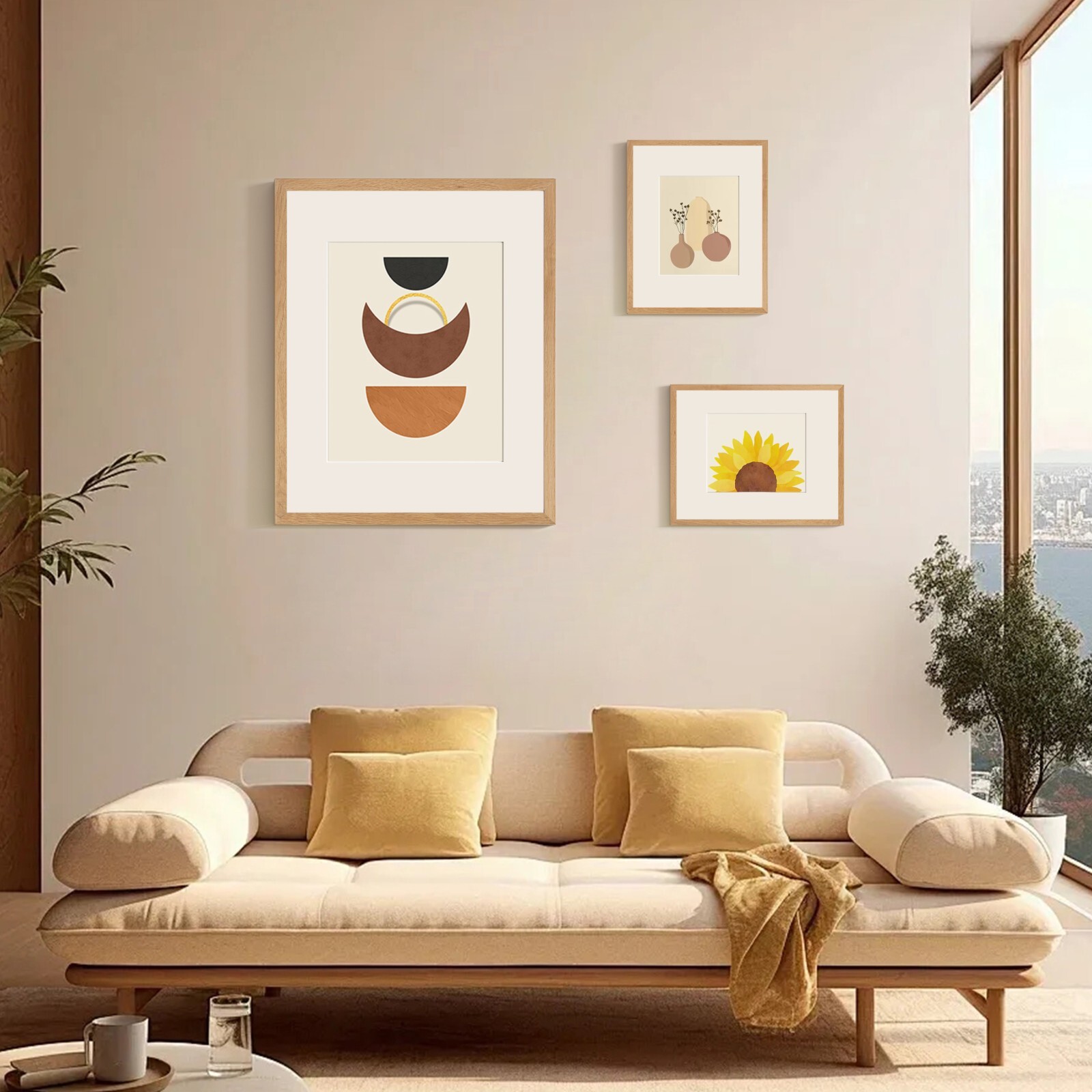 Oak Wood Picture Frames – Natural Solid Wood Glass Photo Frames Wall Tabletop