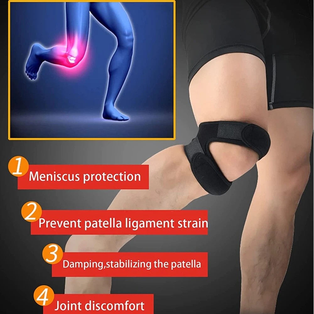 Knee Pad Patellar Knee Patella Tendon Support Strap Brace Wrap Band Sports Men